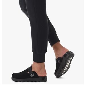 SOREL Women's Black Suede Clogs Slip On Shoes Size 7.5 New